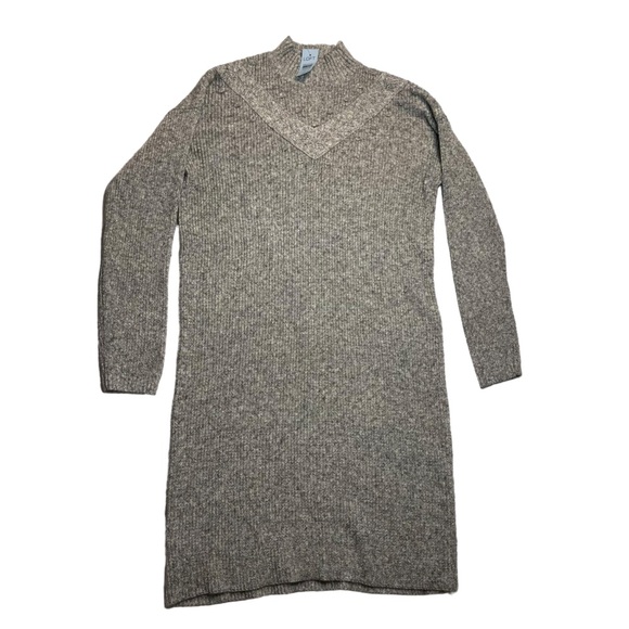 Loft Bobble Mock Neck Sweater Dress grey petite size Large New with tags. - Picture 3 of 8